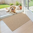 thumbnail image 1 of PABUBE Doormat 24"x36", Low-Profile Entry Mat Indoor Mat, Indoor Rug for Entryway, Dirt Trapper Entryway Rug, Non Slip Entry Rugs Washable Welcome Mat for Inside, Khaki, 1 of 10