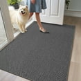 thumbnail image 1 of PABUBE Doormat 32"x48", Low-Profile Entry Mat Indoor Mat, Indoor Rug for Entryway, Dirt Trapper Entryway Rug, Non Slip Entry Rugs Washable Welcome Mat for Inside, Dark Gray, 1 of 10