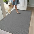 thumbnail image 1 of PABUBE Doormat 36"x60", Low-Profile Entry Mat Indoor Mat, Indoor Rug for Entryway, Dirt Trapper Entryway Rug, Non Slip Entry Rugs Washable Welcome Mat for Inside, Gray, 1 of 10