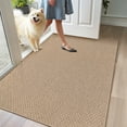 thumbnail image 1 of PABUBE Doormat 36"x60", Low-Profile Entry Mat Indoor Mat, Indoor Rug for Entryway, Dirt Trapper Entryway Rug, Non Slip Entry Rugs Washable Welcome Mat for Inside, Khaki, 1 of 10