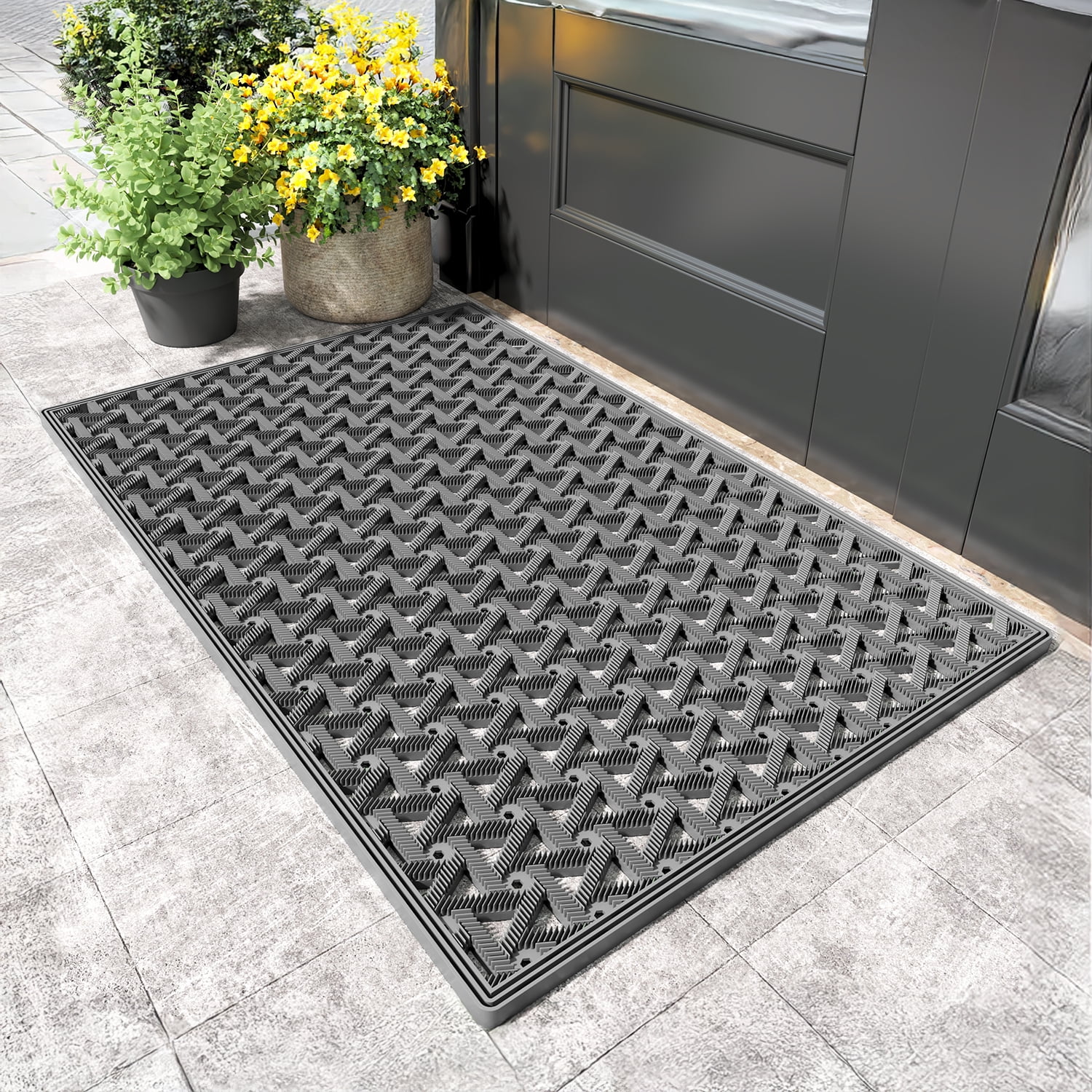 PABUBE Outdoor Doormat , Waterproof and Heavy Duty Doormat for Outside