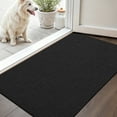 thumbnail image 1 of PABUBE Thin Indoor Doormat, Durable Dirt Trapper Entry Rug for Inside House, Non Slip Doormat Indoor Entrance, Low Profile Welcome Mat for Inside, Black, 24" x 36", 1 of 9