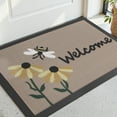 thumbnail image 1 of PABUBE Outdoor Doormat, Heavy Duty Non-Slip Summer Froral Welcome Mat, Low Pile & Dirt Trapper Front Door Mat Outside, Bee and Flower Patio Outdoor Mat for Front Doors, 24" x 36", 1 of 9