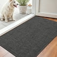 thumbnail image 1 of PABUBE Thin Indoor Doormat, Durable Dirt Trapper Entry Rug for Inside House, Non Slip Doormat Indoor Entrance, Low Profile Welcome Mat for Inside, Dark Gray, 24" x 36", 1 of 9
