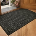 thumbnail image 1 of PABUBE Doormat for Inside, Durable Dirt Trapper Welcome Mat for Inside, Low Pile Indoor Doormat, Non Slip Entry Rugs for Inside, Black, 18" x 30", 1 of 7