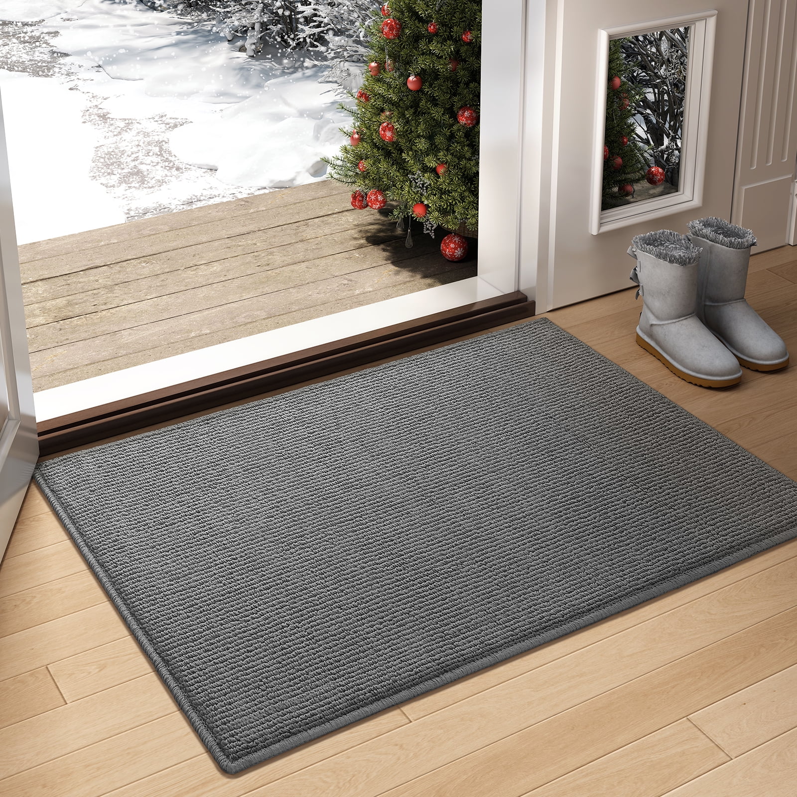 PABUBE Indoor and Outdoor Doormats, 17"x29" Front Door Rugs, Dirt ...