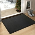 thumbnail image 1 of PABUBE Indoor and Outdoor Doormats, 20"x32" Front Door Rugs, Dirt Trapper Inside Door Mats, Non Slip Washable Welcome Mat Entryway Rug for Entryway, Black, 1 of 8