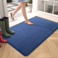 thumbnail image 1 of PABUBE Indoor and Outdoor Doormats, 24"x36" Front Door Rugs, Dirt Trapper Inside Door Mats, Non Slip Washable Welcome Mat Entryway Rug for Entryway, Blue, 1 of 8
