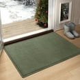 thumbnail image 1 of PABUBE Indoor and Outdoor Doormats, 24"x36" Front Door Rugs, Dirt Trapper Inside Door Mats, Non Slip Washable Welcome Mat Entryway Rug for Entryway, Green, 1 of 8