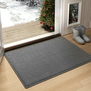 PABUBE Indoor and Outdoor Doormats, 24"x36" Front Door Rugs, Dirt Trapper Inside Door Mats, Non Slip Washable Welcome Mat Entryway Rug for Entryway, Dark Gray