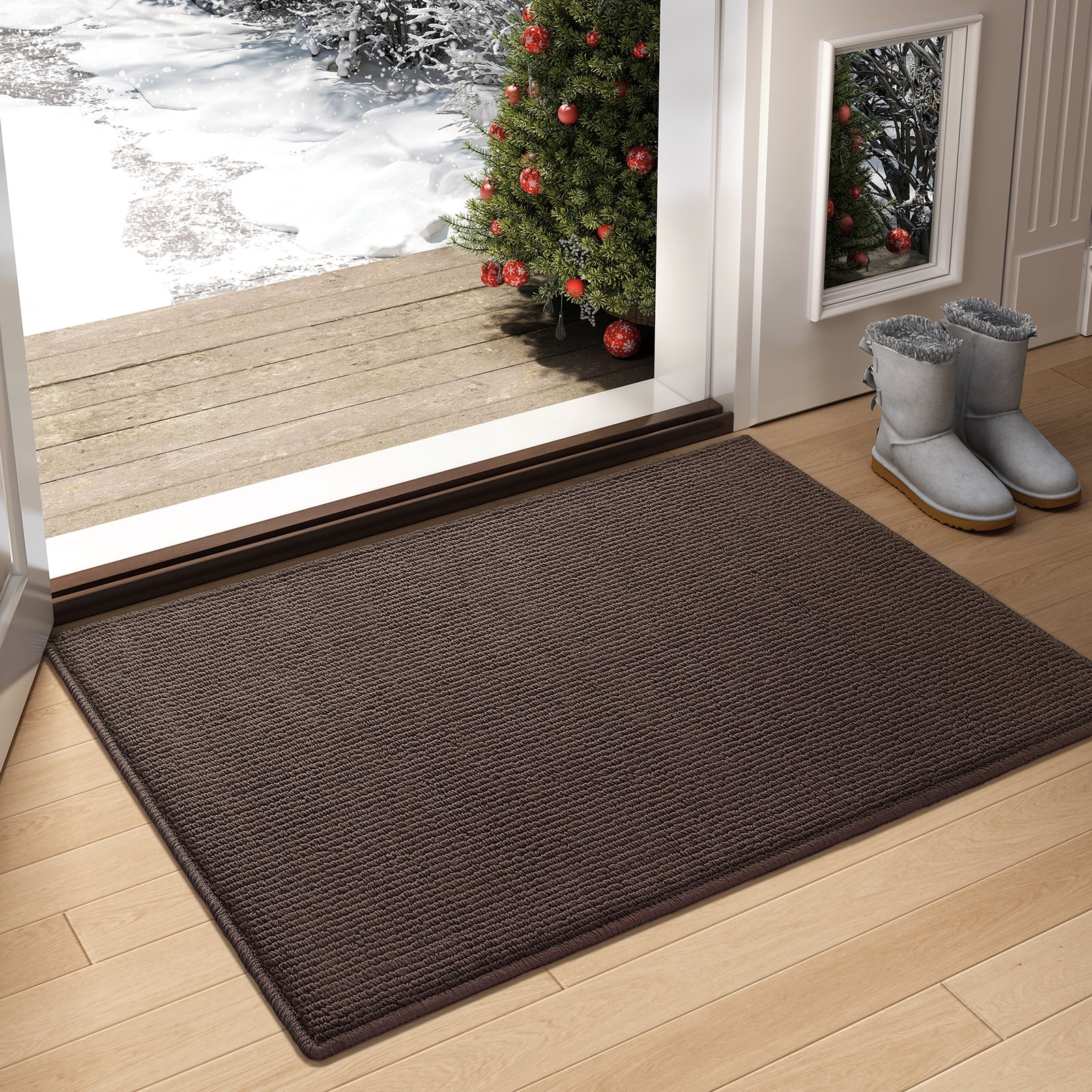 PABUBE Indoor and Outdoor Doormats, 24"x48" Front Door Rugs, Dirt
