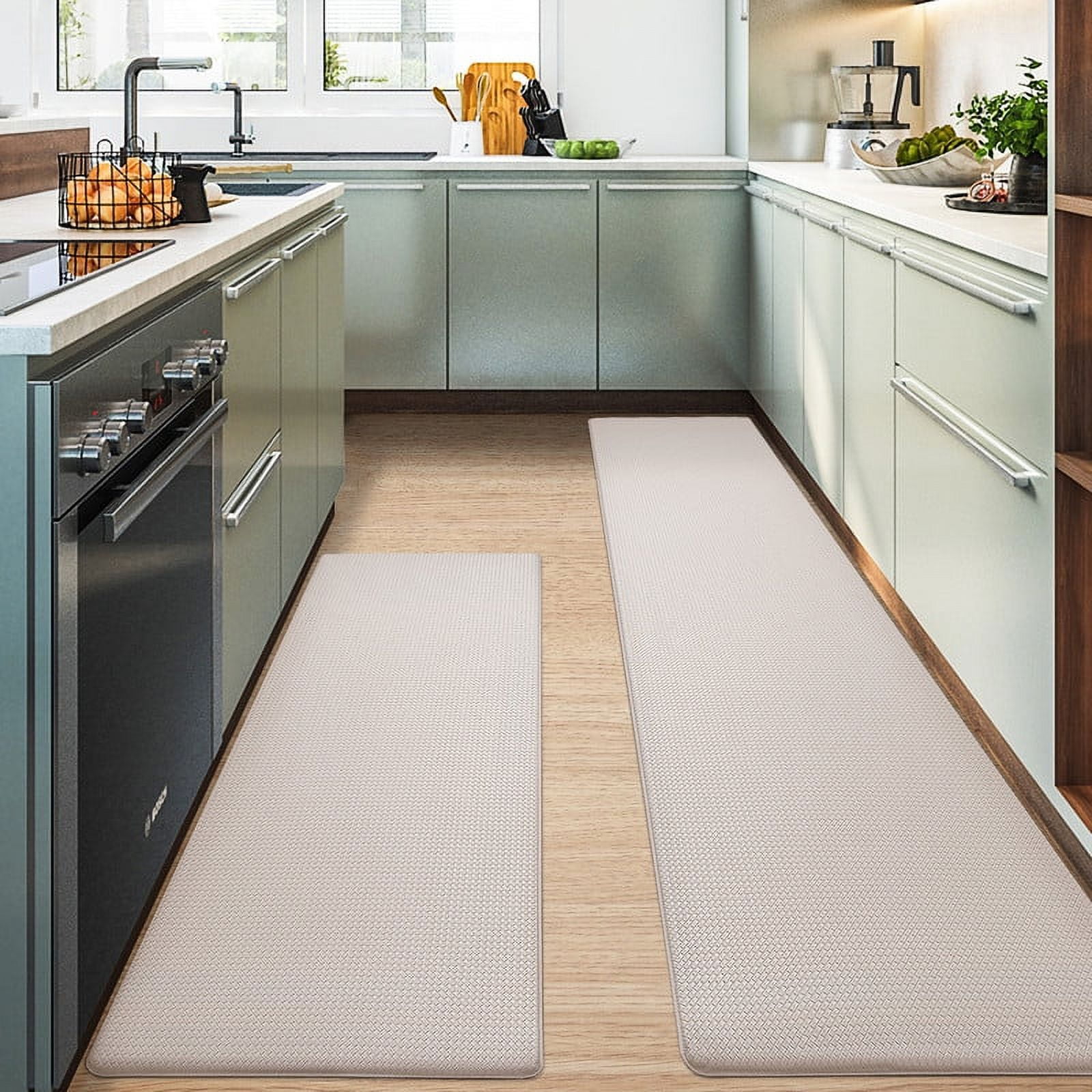 Pabube kitchen rug anti fatigue kitchen mat 2 pieces non skid kitchen