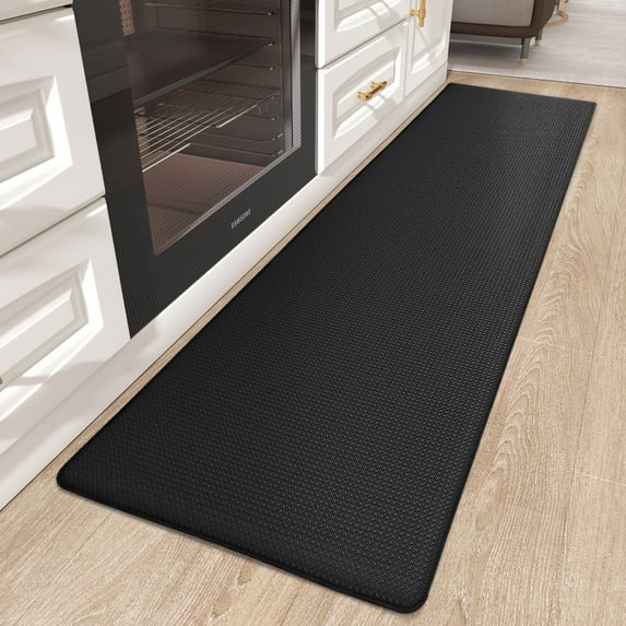 PABUBE Kitchen Rug, Anti Fatigue Mat for Kitchen, Non Skid Kitchen Floor Mat, Kitchen Rug or Mat Washable, 24"x 71", Black