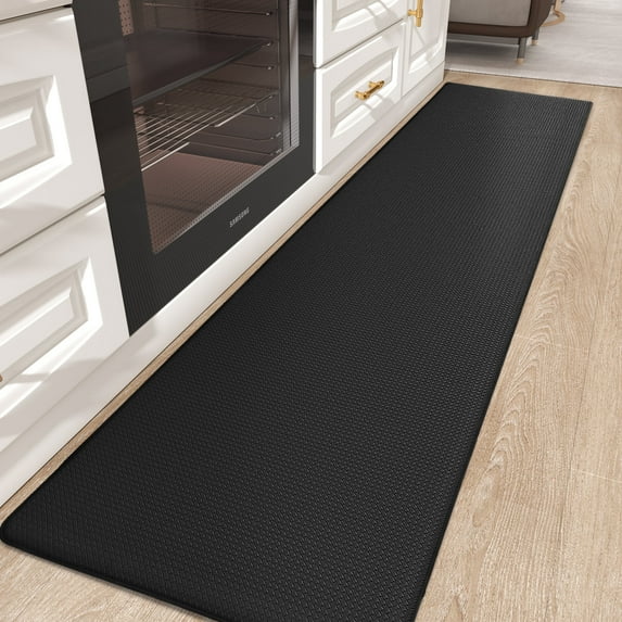 PABUBE Kitchen Rug, Anti Fatigue Mat for Kitchen, Non Skid Kitchen Floor Mat, Kitchen Rug or Mat Washable, 24"x 95", Black