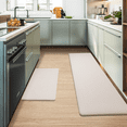thumbnail image 1 of PABUBE Kitchen Rug and Mat Kitchen Mat Anti Fatigue, Non Slips Kitchen Floor Mat, Kitchen Rug or Mat Washable, 17"x 29"+17"x 59", Wheat, 1 of 10