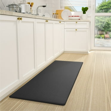 PABUBE Kitchen Rug and Mat Kitchen Mat Anti Fatigue, Non Slips Kitchen Floor Mat, Kitchen Rug or Mat Washable, 17"x 29", Black
