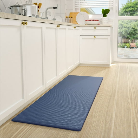 PABUBE Kitchen Rug and Mat Kitchen Mat Anti Fatigue, Non Slips Kitchen Floor Mat, Kitchen Rug or Mat Washable, 17"x 29", Blue