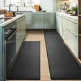 thumbnail image 1 of PABUBE Kitchen Rug and Mat Kitchen Mat Anti Fatigue, Non Slips Kitchen Floor Mat, Kitchen Rug or Mat Washable, 17"x 47"+17"x 95", Black, 1 of 10
