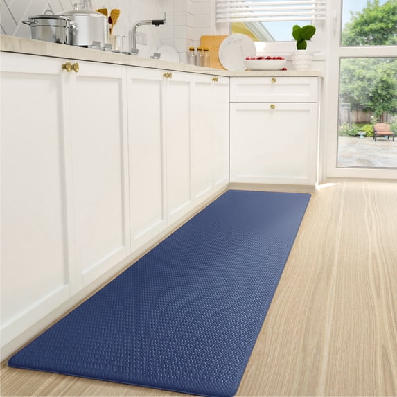 PABUBE Kitchen Rug and Mat Kitchen Mat Anti Fatigue, Non Slips Kitchen Floor Mat, Kitchen Rug or Mat Washable, 17"x 59", Blue