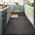 thumbnail image 1 of PABUBE Kitchen Rug and Mat Kitchen Mat Anti Fatigue, Non Slips Kitchen Floor Mat, Kitchen Rug or Mat Washable, 24"x59"+24"x87", Black, 1 of 9