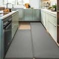 thumbnail image 1 of PABUBE Kitchen Rug and Mat Kitchen Mat Anti Fatigue, Non Slips Kitchen Floor Mat, Kitchen Rug or Mat Washable, 24"x59"+24"x95",Gray, 1 of 9