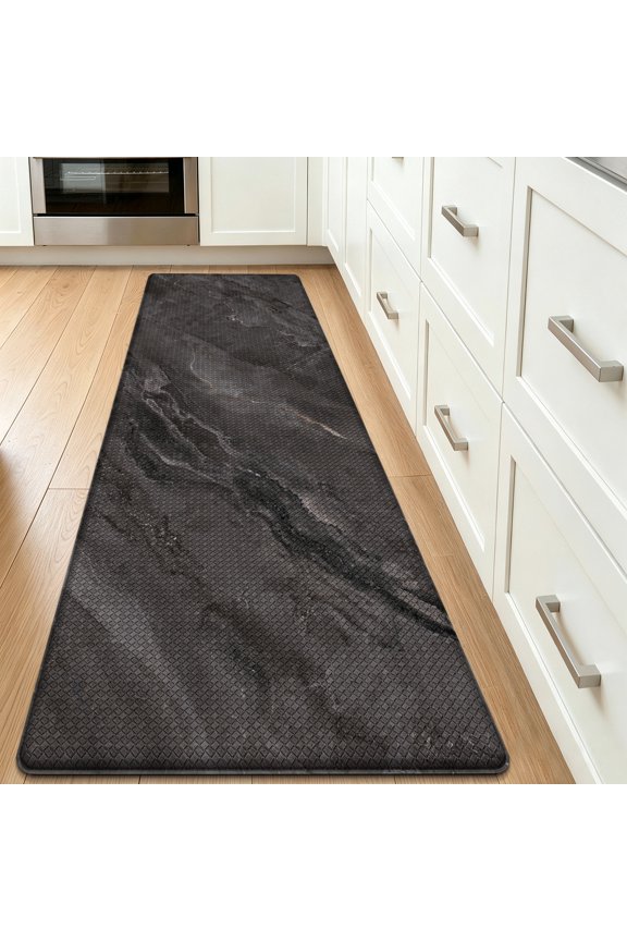 Anti Fatigue Kitchen Mat 24"x87", Waterproof Standing Mat, Non-Slip Comfort Cushion Kitchen Runner Rug, Easy Clean Floor Mat for Kitchen, Office, Sink, Laundry, Black