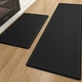 thumbnail image 1 of PABUBE Kitchen Rugs and Mats Anti Fatigue Cushioned, Non Slips Kitchen Floor Mat in Front of Sink, Memory Foam Floor Mat for Standing, 17"x29"+17"x59", Black, 1 of 9
