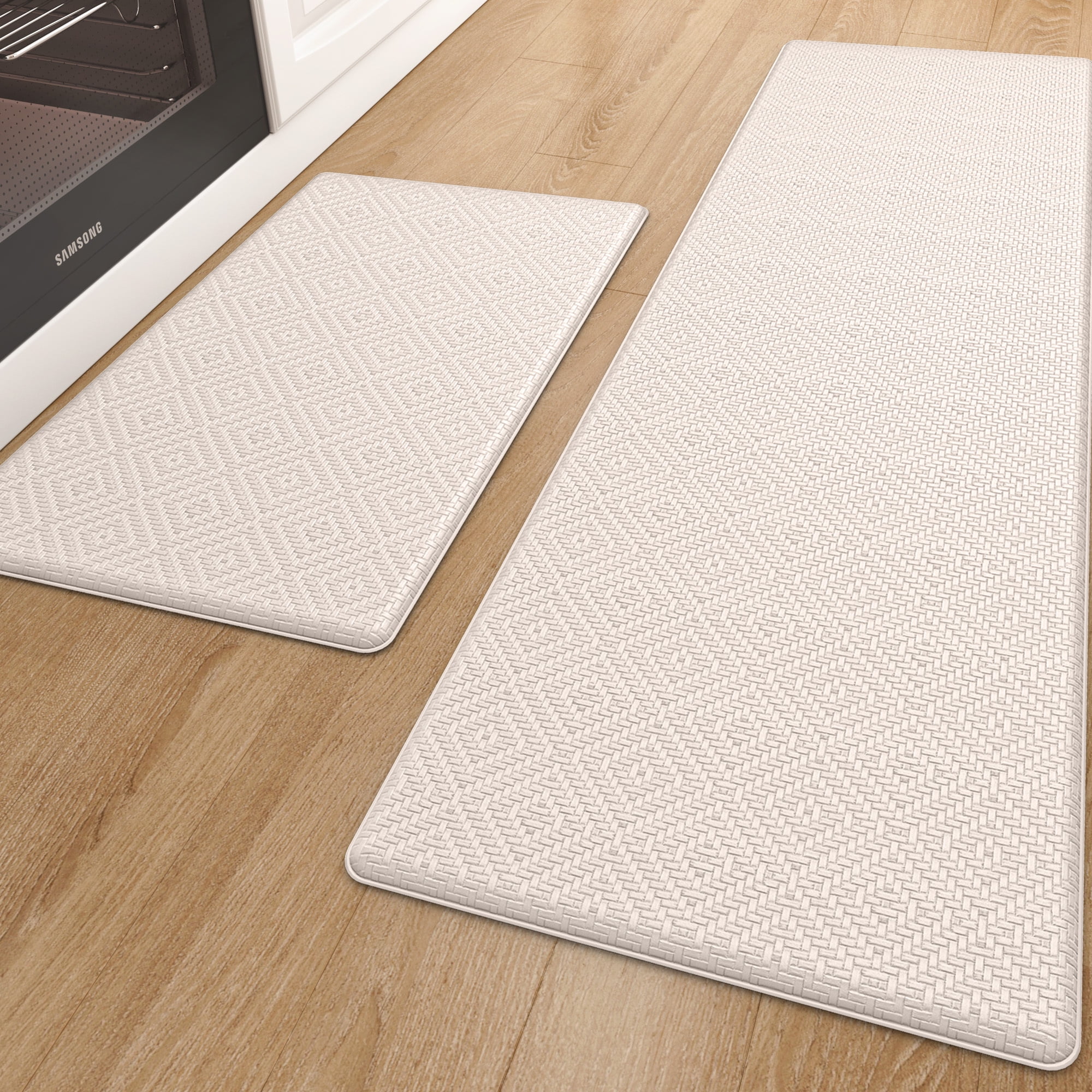 PABUBE Kitchen Rugs and Mats Anti Fatigue Cushioned, Non Slips Kitchen Floor Mat in Front of Sink, Memory Foam Floor Mat for Standing, 17"x29"+17"x59", Wheat - Walmart.com
