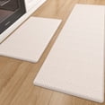 thumbnail image 1 of PABUBE Kitchen Rugs and Mats Anti Fatigue Cushioned, Non Slips Kitchen Floor Mat in Front of Sink, Memory Foam Floor Mat for Standing, 17"x29"+17"x59", Wheat, 1 of 9