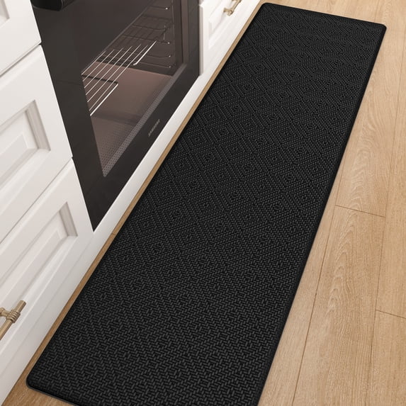 PABUBE Kitchen Rugs and Mats Anti Fatigue Cushioned, Non Slips Kitchen Floor Mat in Front of Sink, Memory Foam Floor Mat for Standing, 17"x79", Black