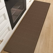 PABUBE Kitchen Rugs and Mats Anti Fatigue Cushioned, Non Slips Kitchen Floor Mat in Front of Sink, Memory Foam Floor Mat for Standing, 17"x79", Brown