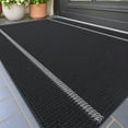 thumbnail image 1 of PABUBE Outdoor Doormat, Non-Slip Waterproof Welcome Mat, Heavy Duty Low Profile Dirt Trapper Entry Rug for Front Door Entryway, Porch, Patio, 17"x 29" , Black, 1 of 10