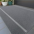 thumbnail image 1 of PABUBE Outdoor Doormat, Non-Slip Waterproof Welcome Mat, Heavy Duty Low Profile Dirt Trapper Entry Rug for Front Door Entryway, Porch, Patio, 24"x 36" , Gray, 1 of 10