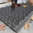 thumbnail image 1 of PABUBE Outdoor Doormat ,Durable Interlocking Welcome Mat, Dirt Trapper Rubber Mat and Non-Slip Low Pile Doormat for Entry Rug,Gray, 17" x 30", 1 of 11