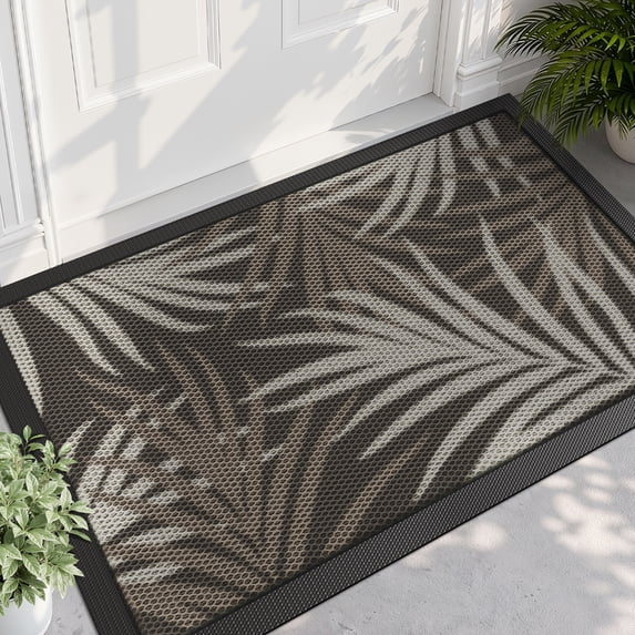 PABUBE Outdoor Doormat, Heavy Duty Non-Slip Welcome Mat, Low Pile & Dirt Trapper Front Door Mat Outside, Patio Outdoor Mat for Front Doors, 32" x 48"