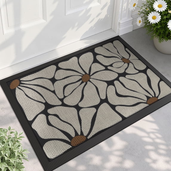 PABUBE Outdoor Doormat, Heavy Duty Non-Slip Welcome Mat, Low Pile & Dirt Trapper Front Door Mat Outside, Patio Outdoor Mat for Front Doors, 24" x 36"