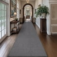 thumbnail image 1 of PABUBE Runner Rug, 3'x8' Light Grey Hallway Runner, Non Slip Washable Hallway Rug, Carpet Runner for Hallway Living Room Bedroom, 1 of 9