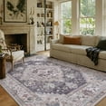 thumbnail image 1 of PABUBE Vintage Area Rug for Living Room 5'x8', Non Slips Persian Carpet, Machine Washable Boho Large Low Pile Area Carpet for Bedroom Dining Room Home Office, 1 of 12