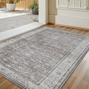 PABUBE Vintage Indoor Doormat Washable, Boho Entry Rug for Front Door - Low Profile Retro Welcome Mat for Inside Non Slip Entryway Rug 18"x30"