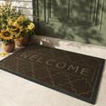 thumbnail image 1 of PABUBE Welcome Mat Front Door Mat Non-slip Doormat, Low Profile Outdoor Doormat Entry Rug for Entryway, Patio, Brown, 17" x 29", 1 of 8
