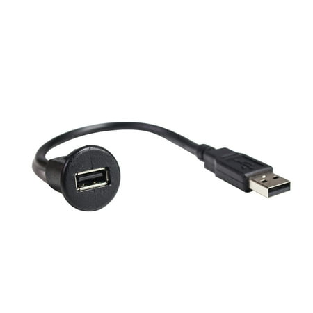 PAC - Universal 12” Dash Mount USB Adapter - Black