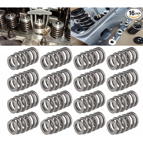 PAC-1219 (16pcs) Valve Spring, Beehive Springs Kit Compatible with GM LS Engine 4.8 5.3 5.7 6.0 6.2 (0.625" Lift Rated)