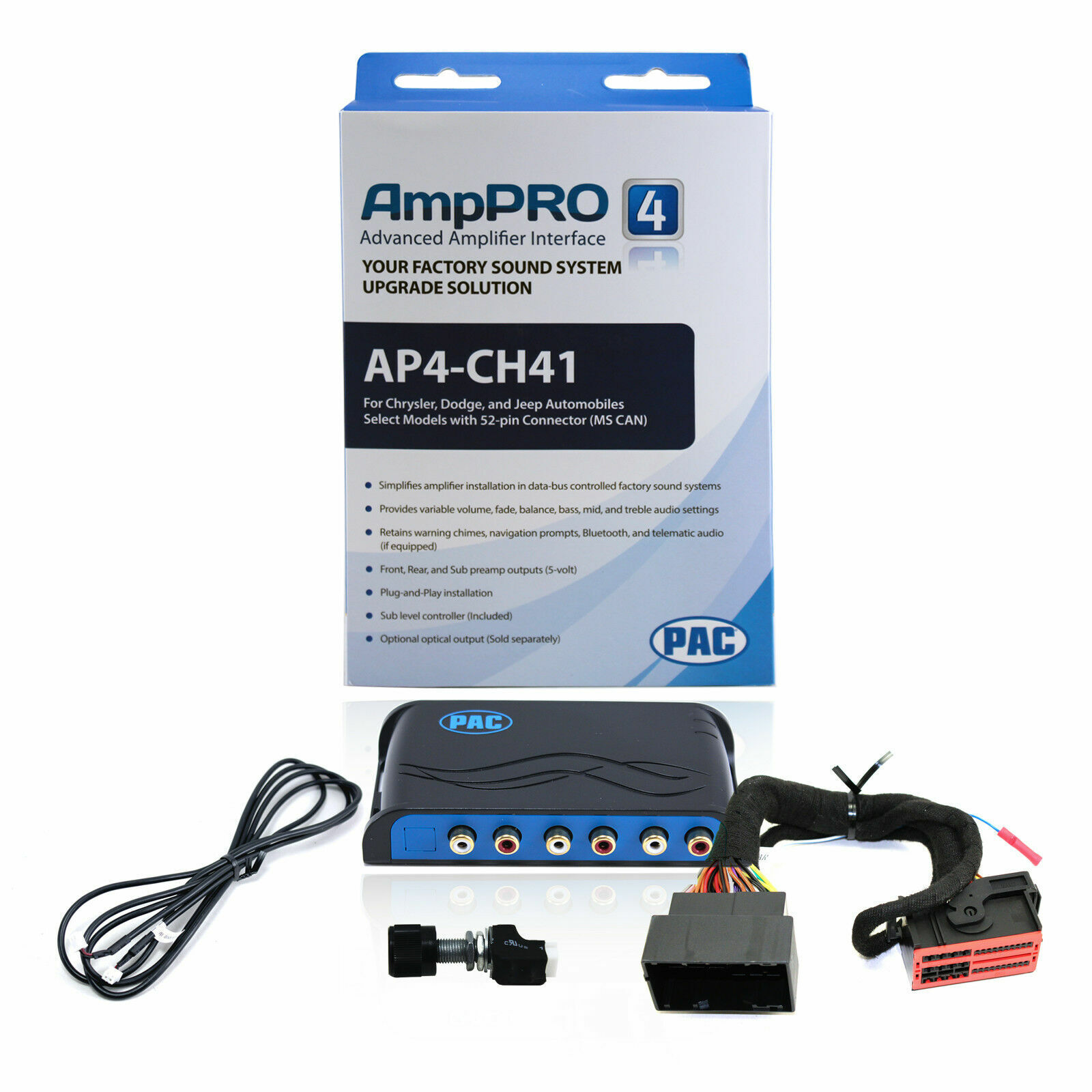 PAC AmpPRO AP4CH41 Aftermarket Amplifier Installation Audio Interface