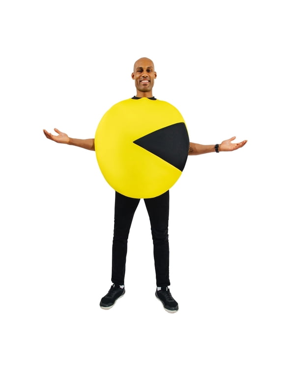 Toynk PAC-MAN 2D Adult Costume Outfit, Cute Adult Halloween Costumes, One Size Fits Most