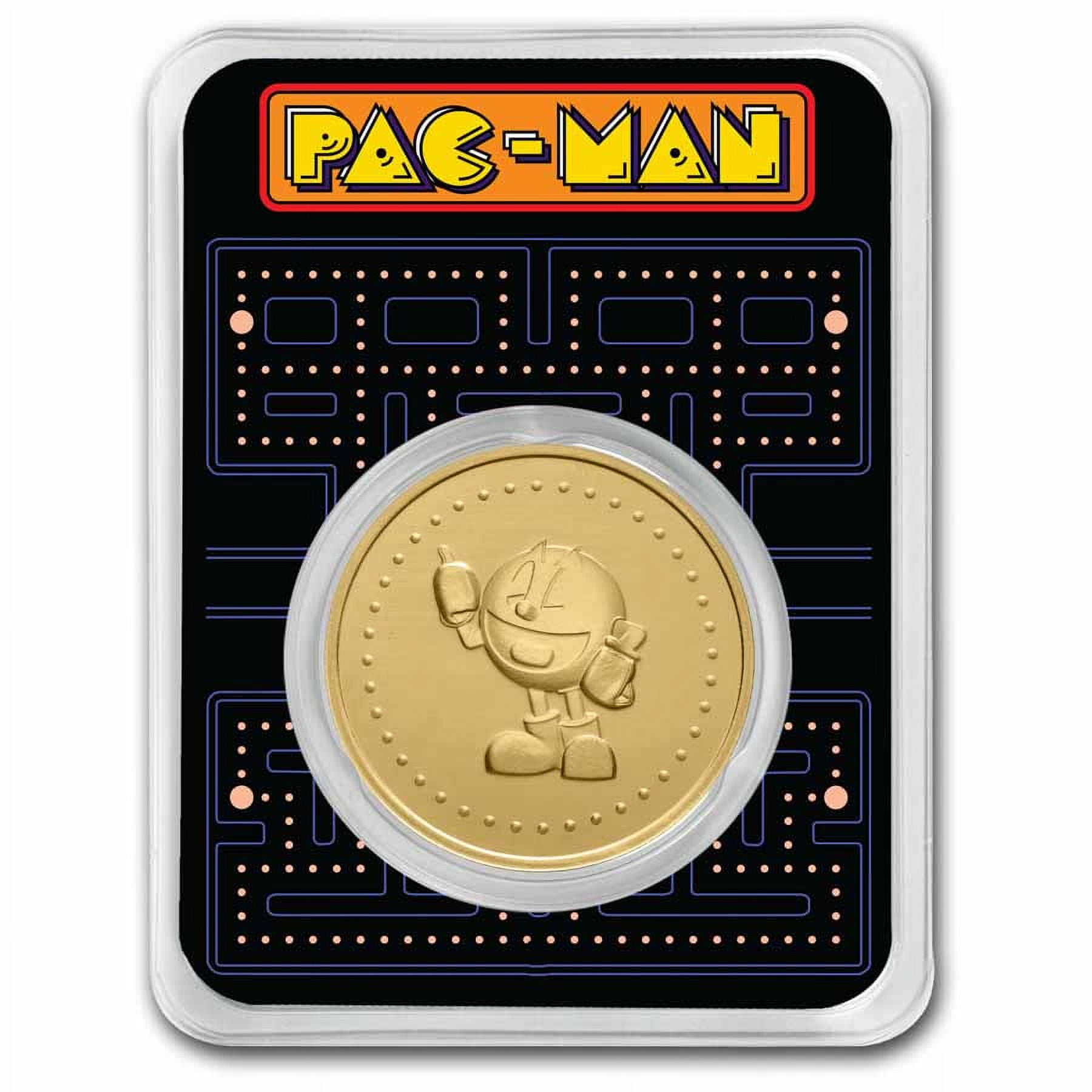 PAC-MAN Game Token - 1 oz Gold Slot Medal in TEP - Walmart.com