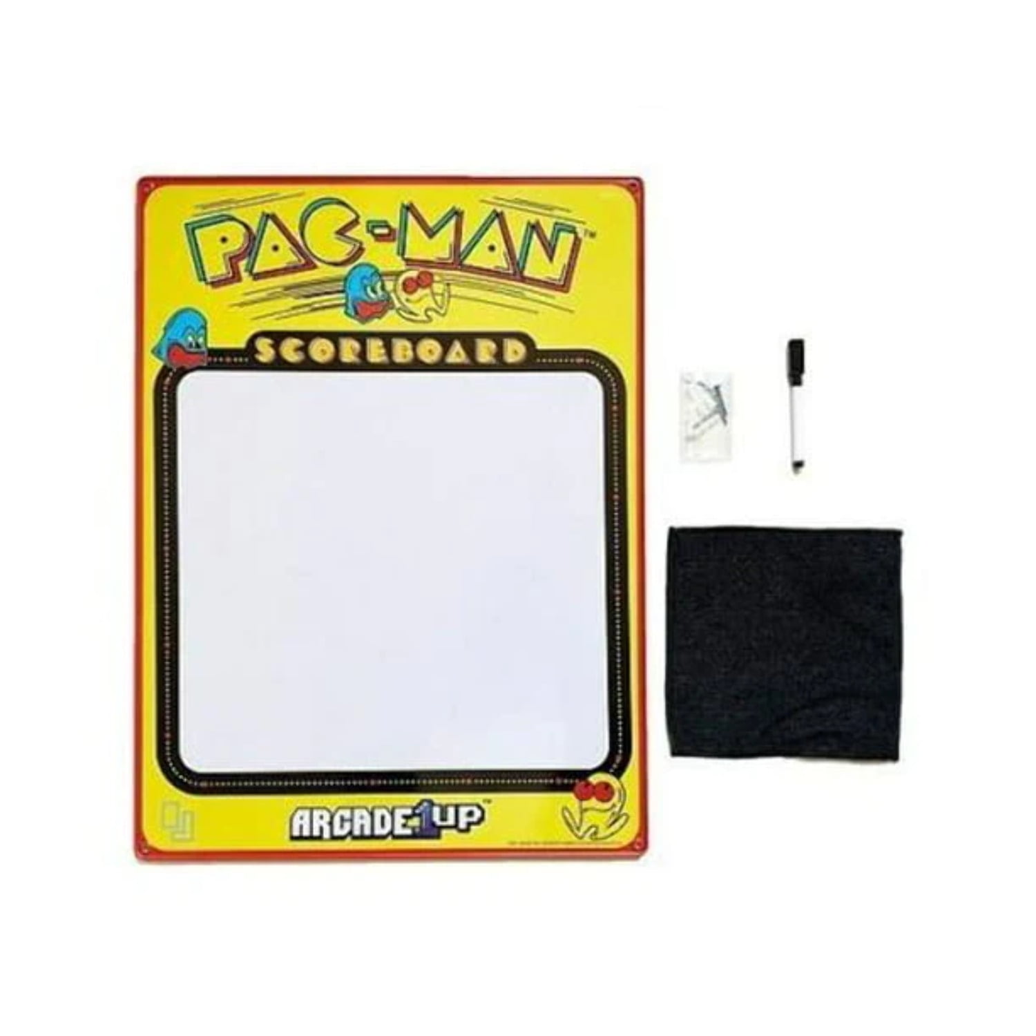 PACMAN Tin Scoreboard with Dry Erase Kit ARCADE1up Whiteboard mounting