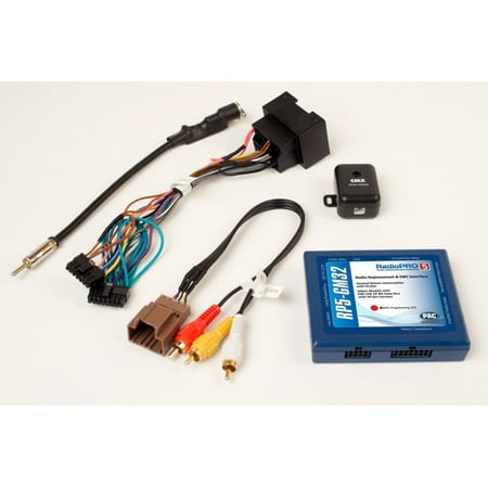 PAC - Radio Replacement and Steering Wheel Control Interface with OnStar Retention for Select GM Vehicles - Blue