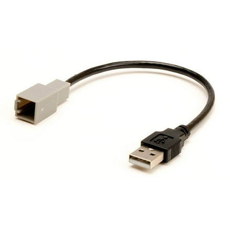 PAC - USB Port Retention Cable for Select Toyota, Scion, Lexus, and Honda Vehicles - Black