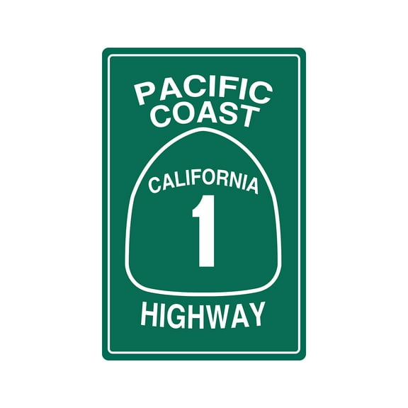 PACIFIC COAST HIGHWAY CALIFORNIA 1 Decal road freeway cali street | Indoor/Outdoor | 7" Tall
