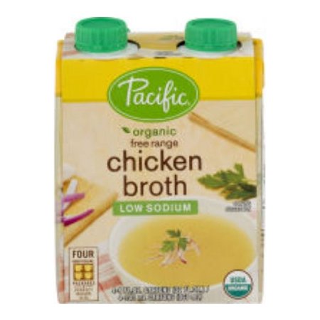 PACIFIC FOODS BROTH CHKN 4PK LS ORG 32 OZ - Pack of 6